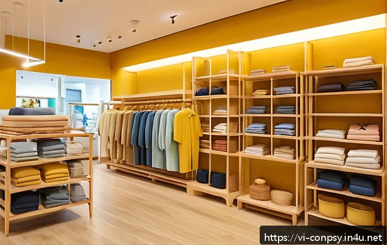 소비자 감정 반응의 생리학적 분석 - A cozy Vietnamese boutique clothing store interior illuminated with warm yellow lighting that create...